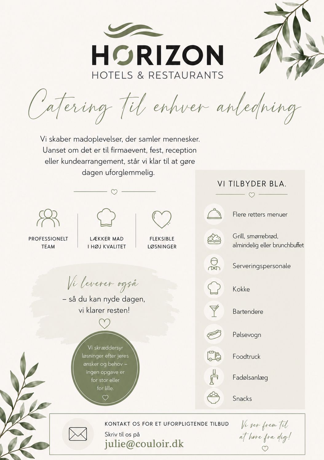 Catering til enhver anledning – Bandholm Badehotel