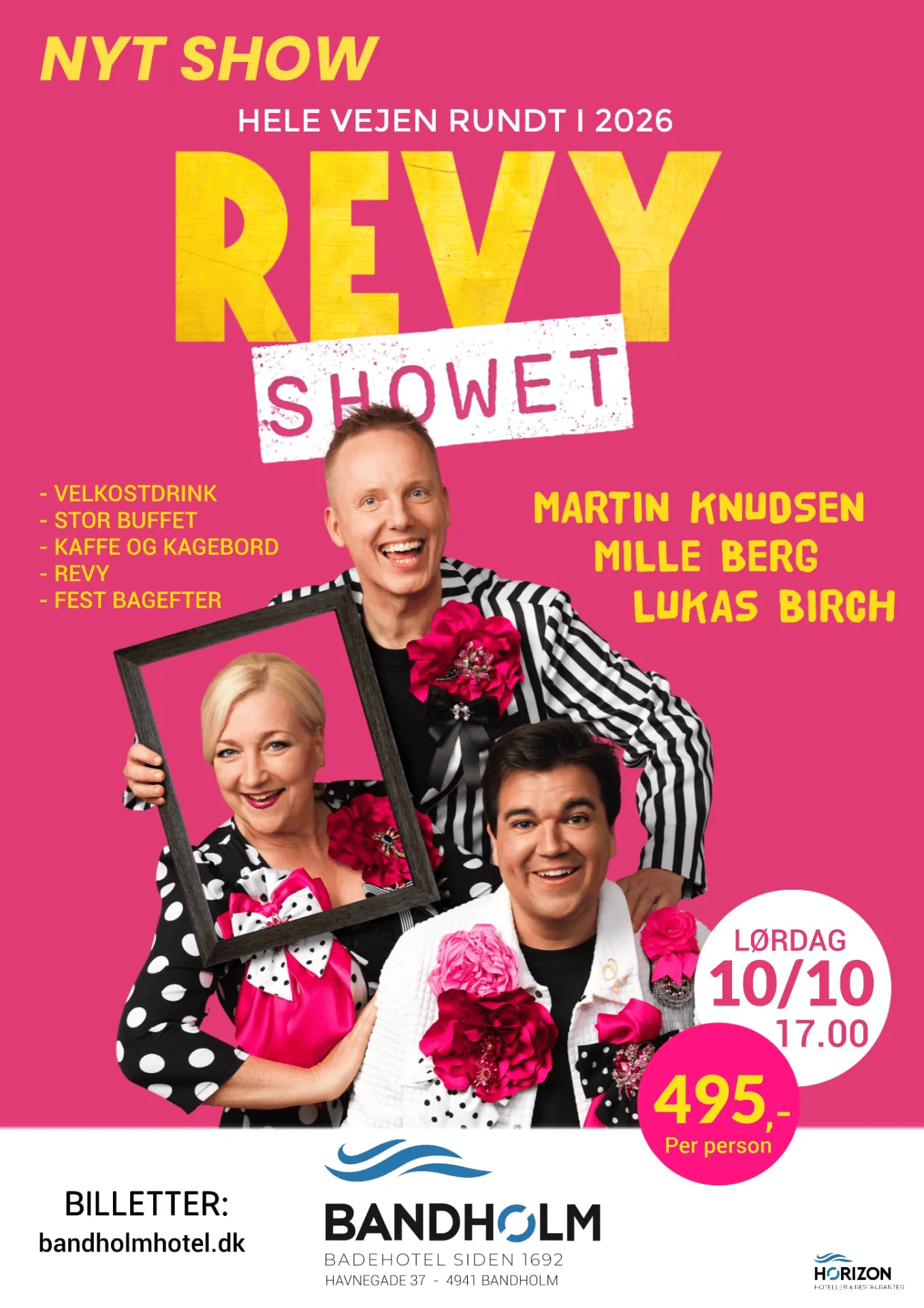 Revy Showet 2026 - Martin Knudsen, Mille Berg og Lukas Birch